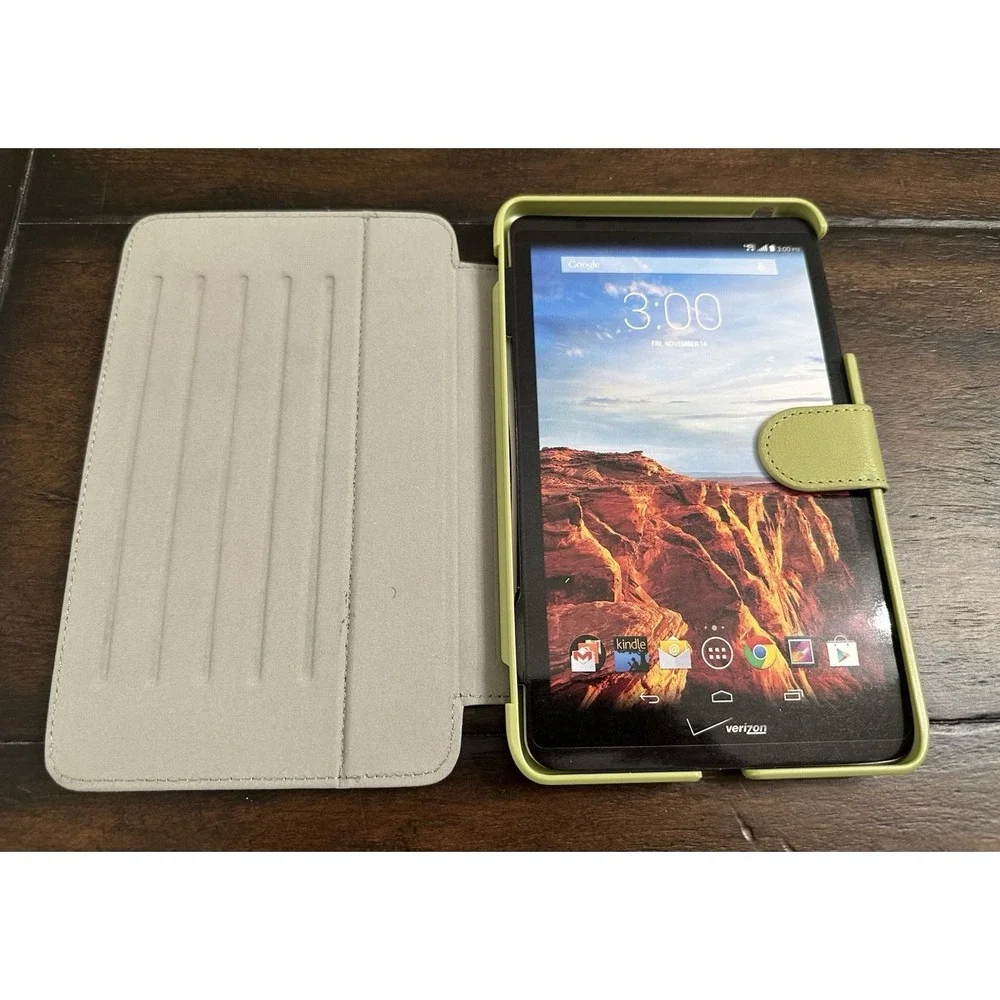 Verizon Folio Stand Tablet Case for Ellipsis 8 Kickstand Magnetic Green NEW